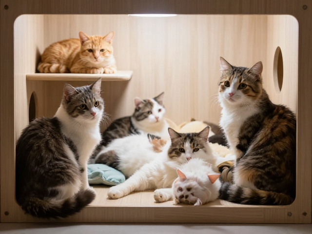 多猫家庭养心肌病猫,打造避光安静休息区,守护猫咪心脏健康