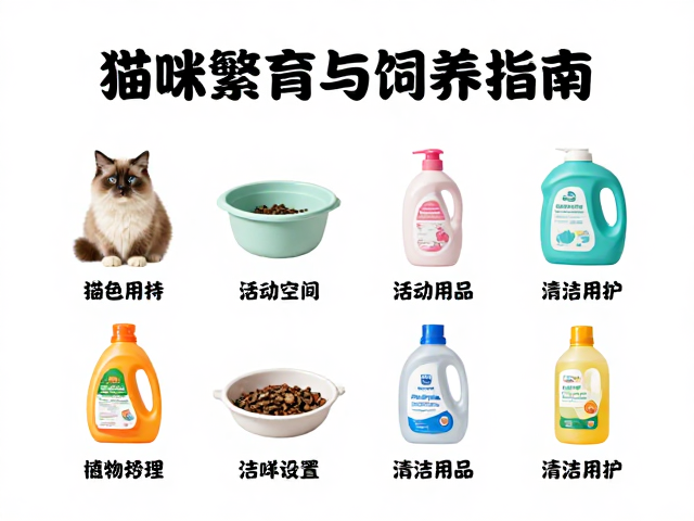 猫咪繁育与饲养指南,配色选择、活动空间设置及清洁用品选购全攻略