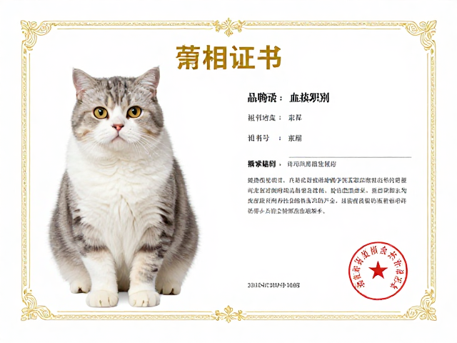 品相识别与血统证书齐全,科学管理猫咪肥胖