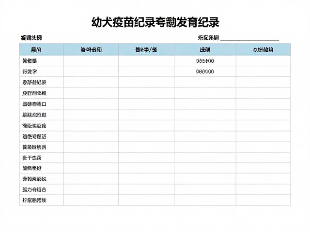 幼犬疫苗记录与骨骼发育关键期，科学配色繁育指南