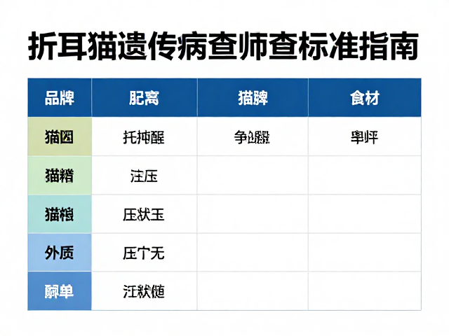 折耳猫遗传病筛查与繁育,科学配色下的营养摄入标准指南