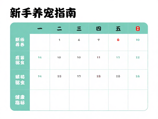 新手养宠指南,断奶喂养、疫苗驱虫日历与健康指标记录