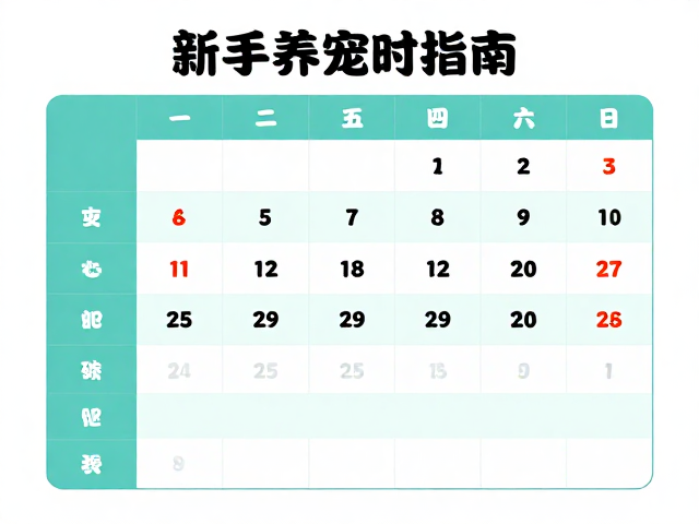 新手养宠指南，断奶喂养、疫苗驱虫日历与健康指标记录