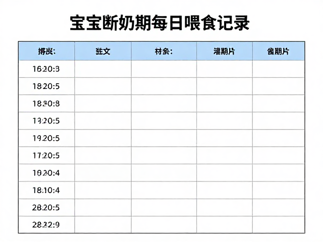 宝宝断奶期每日喂食记录,科学喂养助力独立性格建立指南