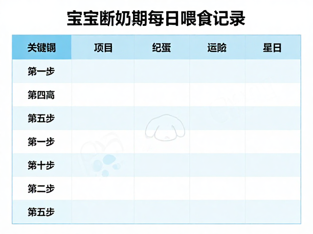 宝宝断奶期每日喂食记录，科学喂养助力独立性格建立指南