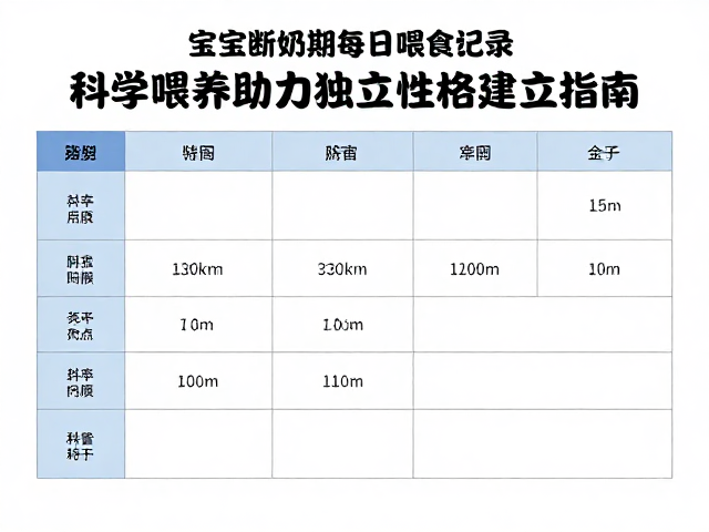宝宝断奶期每日喂食记录，科学喂养助力独立性格建立指南