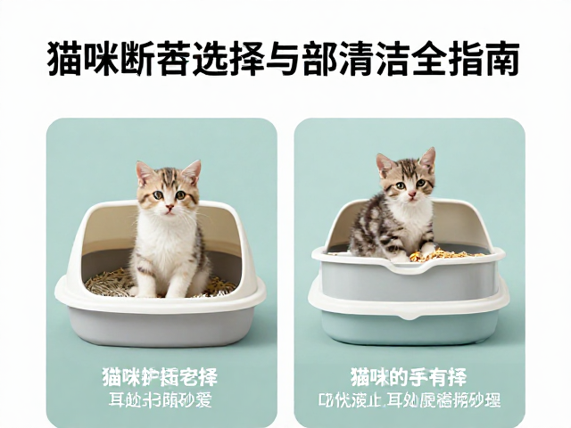 猫咪断奶期喂养、猫砂盆选择与耳部清洁全指南