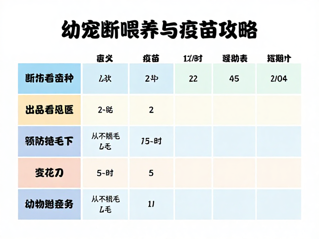 幼宠断奶喂养与疫苗攻略,日常梳毛护理全解析