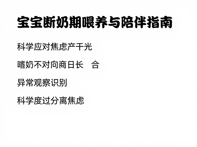 宝宝断奶期喂养与陪伴指南,异常观察识别,科学度过分离焦虑