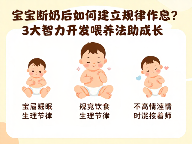 宝宝断奶后如何建立规律作息？3大智力开发喂养法助成长
