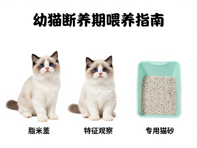 幼猫断奶期喂养指南，品种特征观察与专用猫砂选择