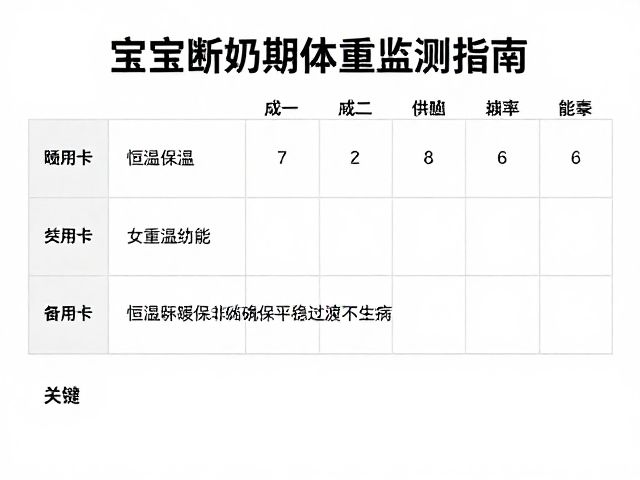 宝宝断奶期体重监测指南,恒温保暖助宝宝平稳过渡不生病