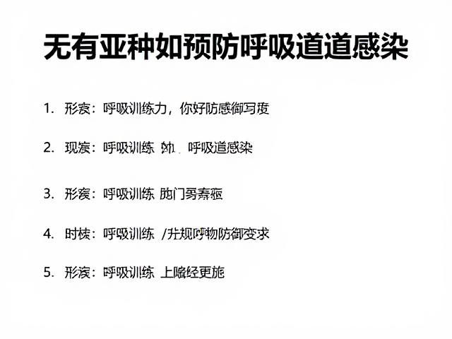 无特殊稀有亚种如何预防呼吸道感染？延长寿命的关键指南