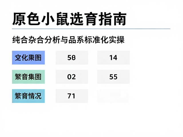 原色小鼠选育指南，纯合杂合分析与品系标准化实操
