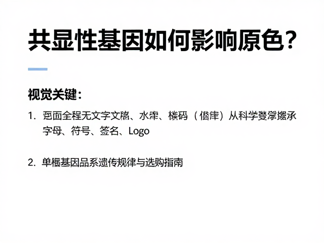 共显性基因如何影响原色？揭秘单基因品系遗传规律与选购指南