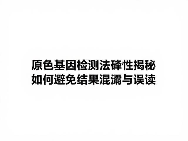 原色基因检测准确性揭秘,如何避免结果混淆与误读?