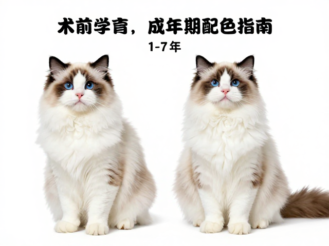 布偶猫术前检查与成年期繁育配色指南,1-7年护理要点