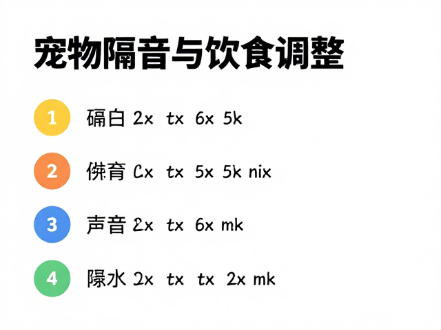 宠物隔音与饮食调整,科学配色繁育指南