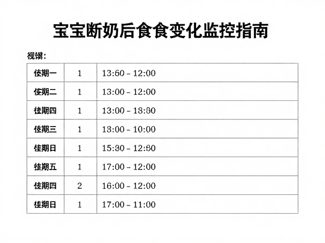 宝宝断奶后食欲变化监控指南,附疫苗接种时间表