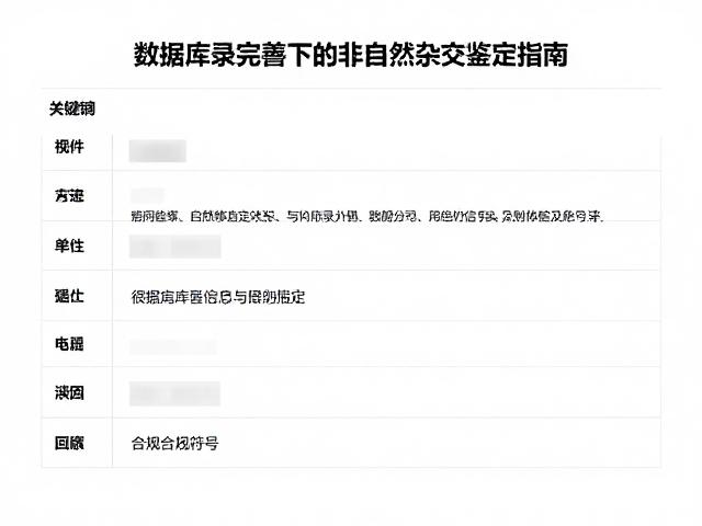 原色稳定性状,数据库记录完善下的非自然杂交鉴定指南