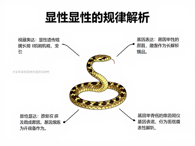 束带蛇原色显性遗传规律解析，图解基因表达与繁育技巧