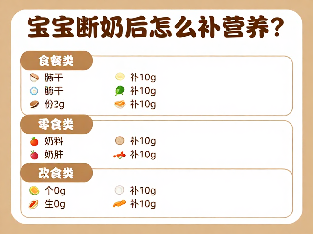 宝宝断奶后怎么补营养？低矮入口辅食食谱与营养补充剂全攻略