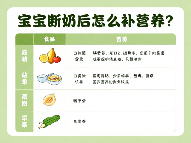 宝宝断奶后怎么补营养？低矮入口辅食食谱与营养补充剂全攻略