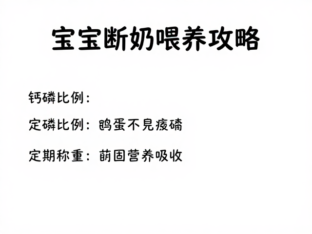 宝宝断奶喂养攻略,通过钙磷比例与定期称重监测营养吸收