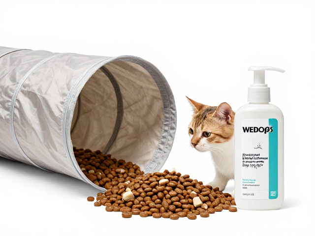 专用猫粮搭配猫隧道,配合耳部清洁液打造猫咪健康日常