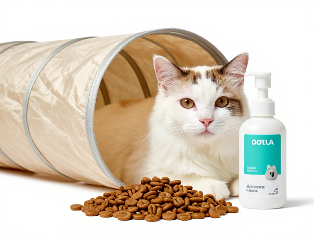 专用猫粮搭配猫隧道,配合耳部清洁液打造猫咪健康日常