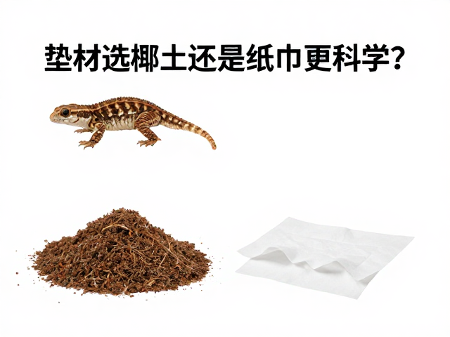 爬宠寿命与互动性,垫材选椰土还是纸巾更科学?