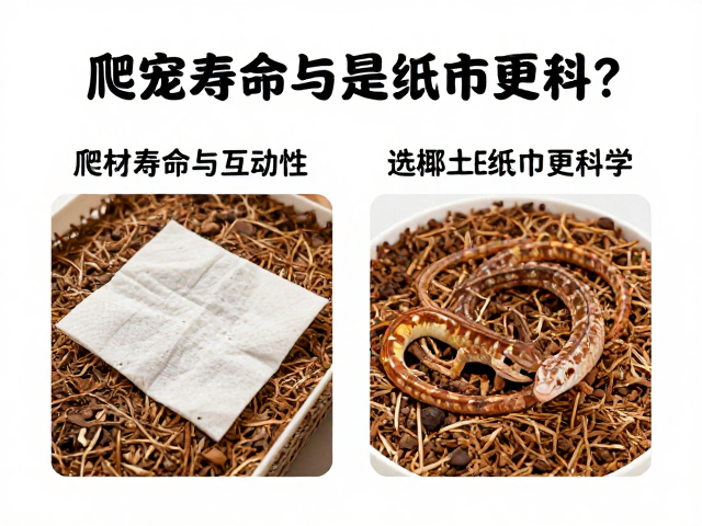 爬宠寿命与互动性,垫材选椰土还是纸巾更科学?