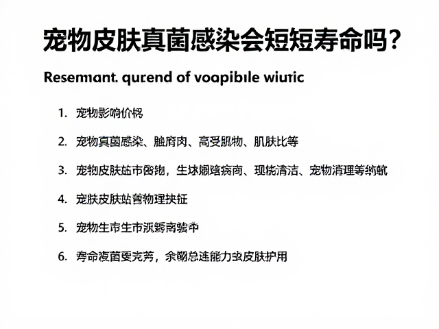 繁殖影响价格?宠物皮肤真菌感染会缩短寿命吗