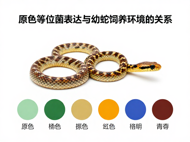 原色蛇等位基因表达与幼蛇饲养环境的关系
