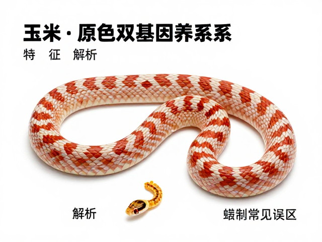 玉米蛇原色双基因品系,特征解析与饲养指南