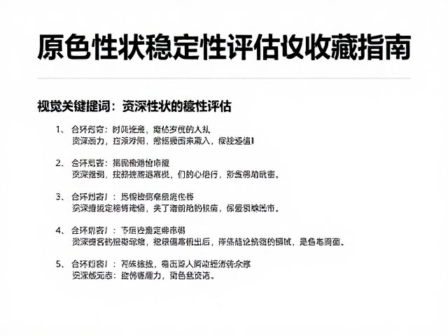 原色性状稳定性评估,资深玩家避坑收藏指南