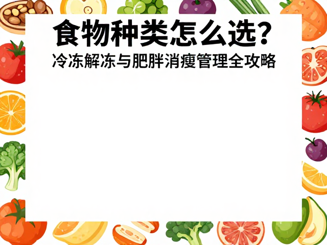 食物种类怎么选?冷冻解冻与肥胖消瘦管理全攻略