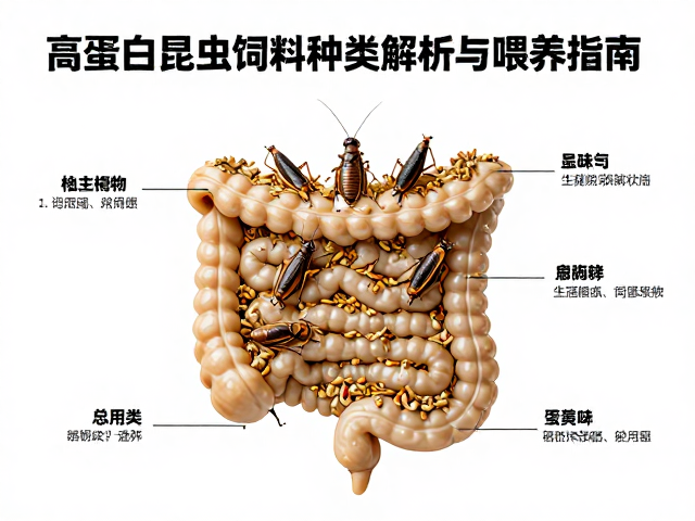 蟋蟀蟑螂肠道填充饲料,高蛋白昆虫饲料种类解析与喂养指南