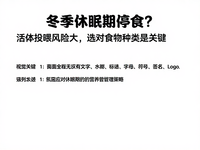 冬季休眠期停食？活体投喂风险大，选对食物种类是关键