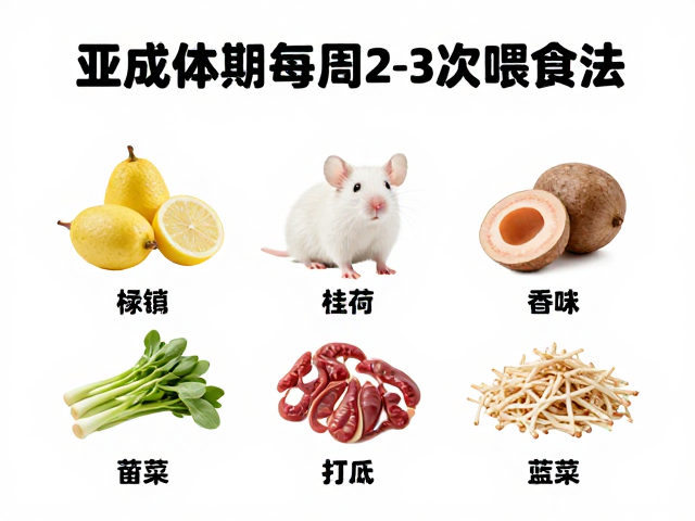 活体乳鼠喂养指南，亚成体期每周2-3次喂食法及食物种类推荐