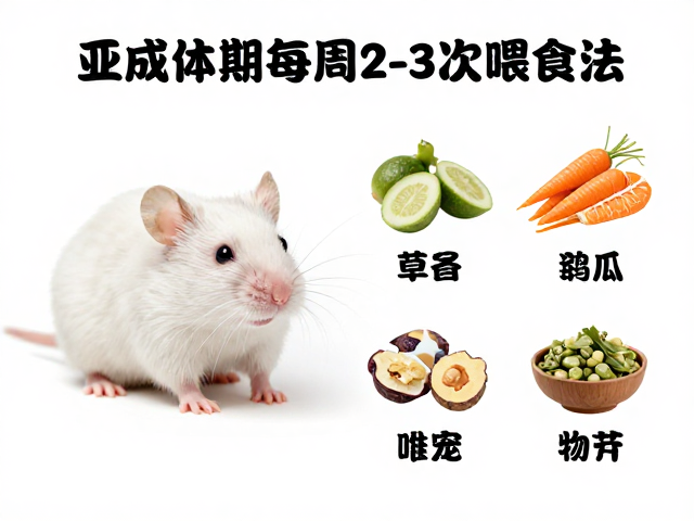 活体乳鼠喂养指南，亚成体期每周2-3次喂食法及食物种类推荐