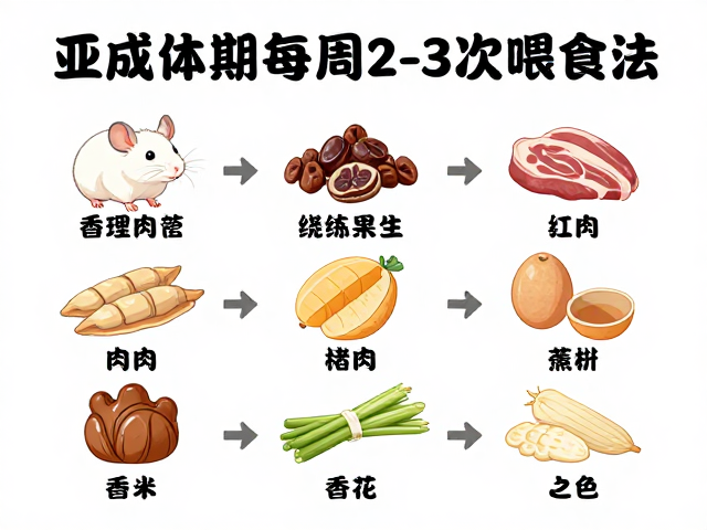 活体乳鼠喂养指南，亚成体期每周2-3次喂食法及食物种类推荐