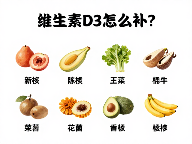 维生素D3怎么补?头体1/2的食物种类全解析