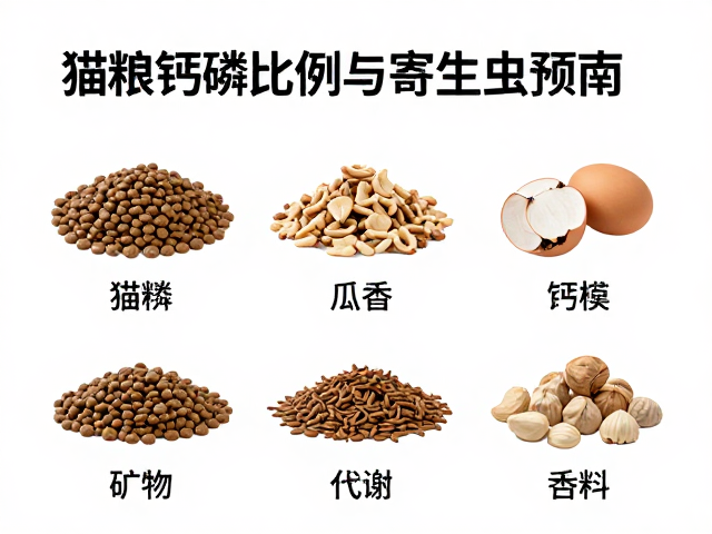 猫粮钙磷比例与寄生虫预防,食物种类选择指南