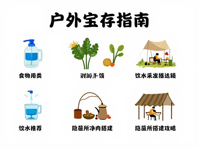 户外生存指南,食物种类选择、饮水设备推荐与隐蔽所搭建技巧