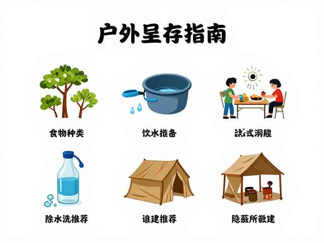 户外生存指南,食物种类选择、饮水设备推荐与隐蔽所搭建技巧