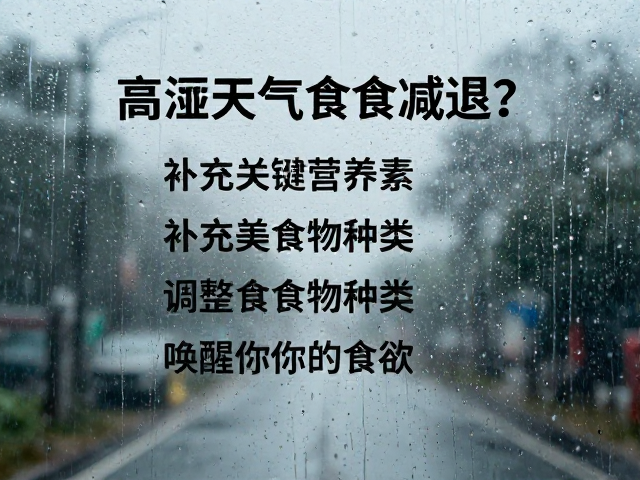 高湿天气食欲减退?补充关键营养素,调整食物种类,唤醒你的食欲