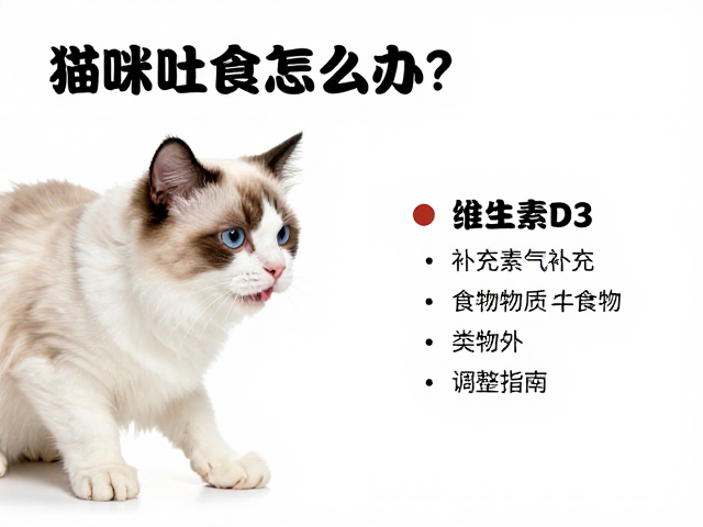 猫咪吐食怎么办?维生素D3补充与食物种类调整指南