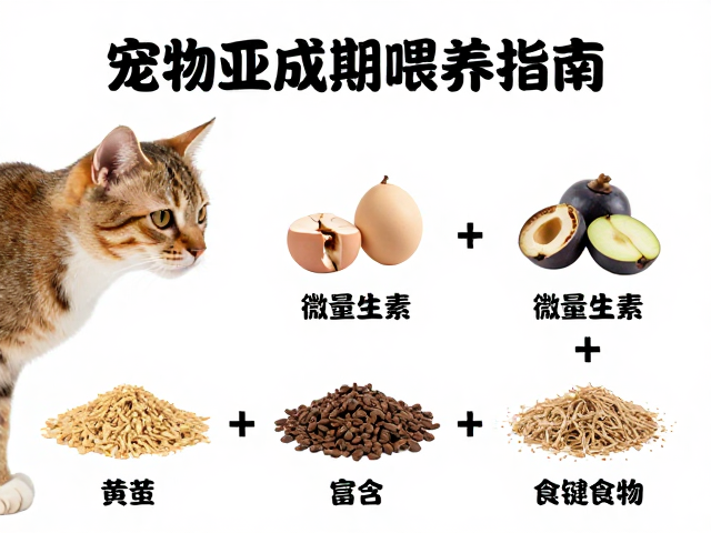 宠物亚成期喂养指南,平衡微量元素,每周2-3次关键食物种类推荐
