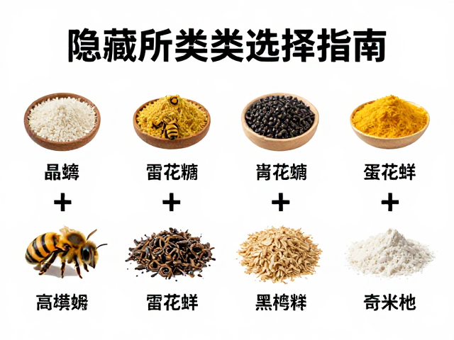 蜜蜂专用营养粉,隐蔽所设置,食物种类选择指南